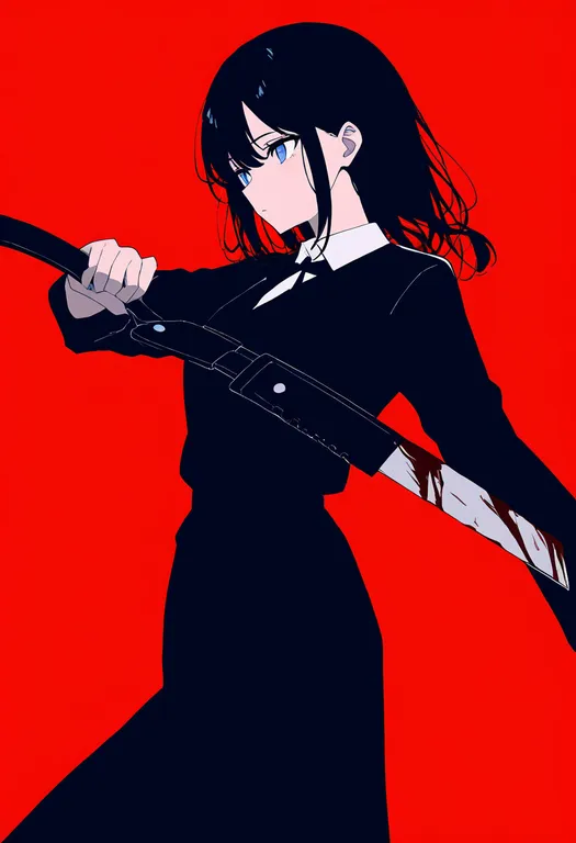 masterpiece, best quality, newest, absurdres, highres, safe, nata_(tool), 1girl, solo, simple_background — by k3scat, made with ComfyUI