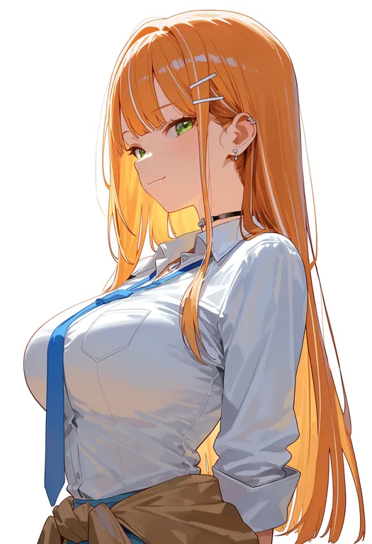 masterpiece, best quality, score_7, safe, shiun sumika, solo, upper body, simple background — by k3scat, made with ComfyUI