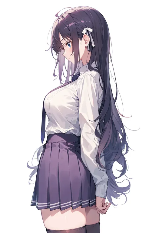 masterpiece, best quality, score_7, safe, aiyoku no eustia, solo, simple background — by k3scat, made with ComfyUI