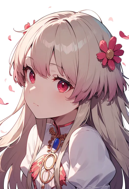 masterpiece, best quality, score_7, safe, chaos marie (grimms notes), grimms notes, solo, upper body, simple background — by k3scat, made with ComfyUI