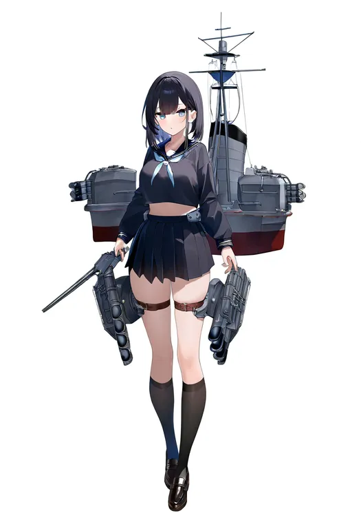 masterpiece, best quality, newest, absurdres, highres, safe, torpedo_tubes, 1girl, solo, simple_background — by k3scat, made with ComfyUI