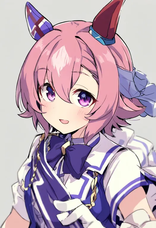 masterpiece, best quality, general, umamusume: beginning of a new era, solo, simple background — by k3scat, made with ComfyUI