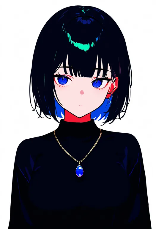 masterpiece, best quality, newest, absurdres, highres, safe, pendant_collar, 1girl, solo, simple_background — by k3scat, made with ComfyUI
