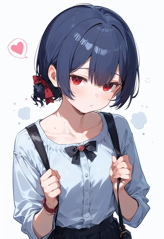 masterpiece, best quality, score_7, safe, morino rinze, solo, upper body, simple background — by k3scat, made with ComfyUI
