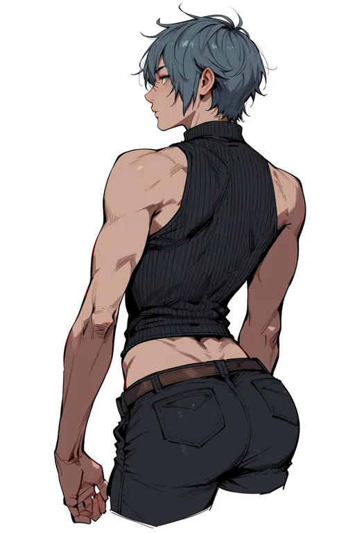 masterpiece, best quality, score_7, safe, final fantasy xv, solo, simple background — by k3scat, made with ComfyUI