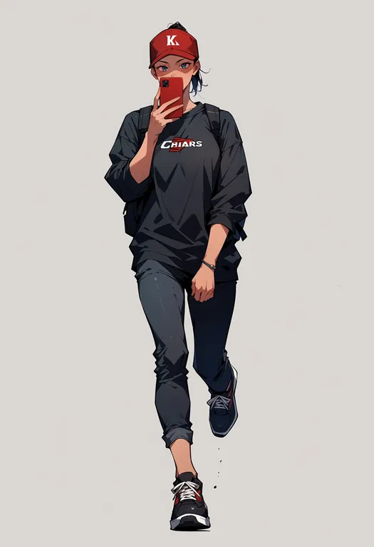 masterpiece, best quality, score_7, safe, kansas city chiefs, solo, full body, simple background — by k3scat, made with ComfyUI