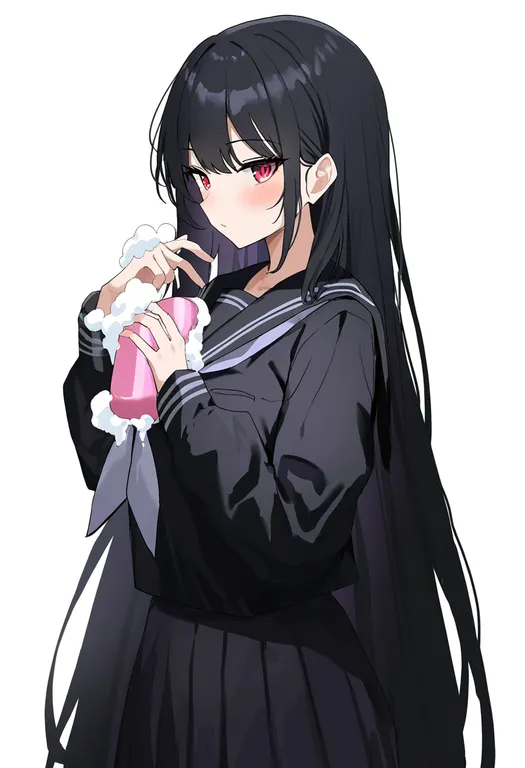 masterpiece, best quality, newest, absurdres, highres, safe, soap, 1girl, solo, simple_background — by k3scat, made with ComfyUI