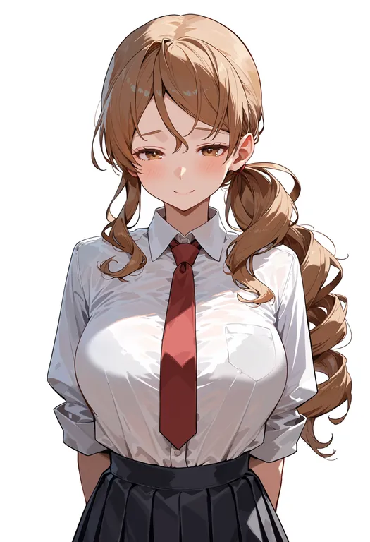 masterpiece, best quality, score_7, safe, littorio (kancolle), solo, upper body, simple background — by k3scat, made with ComfyUI