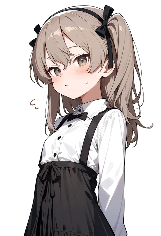 masterpiece, best quality, score_7, safe, shimada arisu, solo, upper body, simple background — by k3scat, made with ComfyUI
