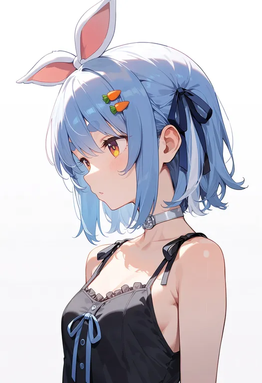 masterpiece, best quality, score_7, safe, usada pekora (casual), solo, upper body, simple background — by k3scat, made with ComfyUI