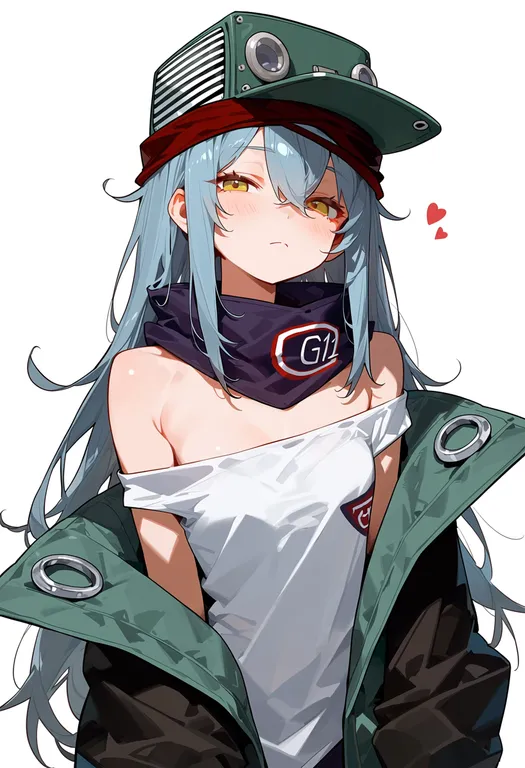 masterpiece, best quality, score_7, safe, g11 (girls' frontline), girls' frontline, solo, upper body, simple background — by k3scat, made with ComfyUI