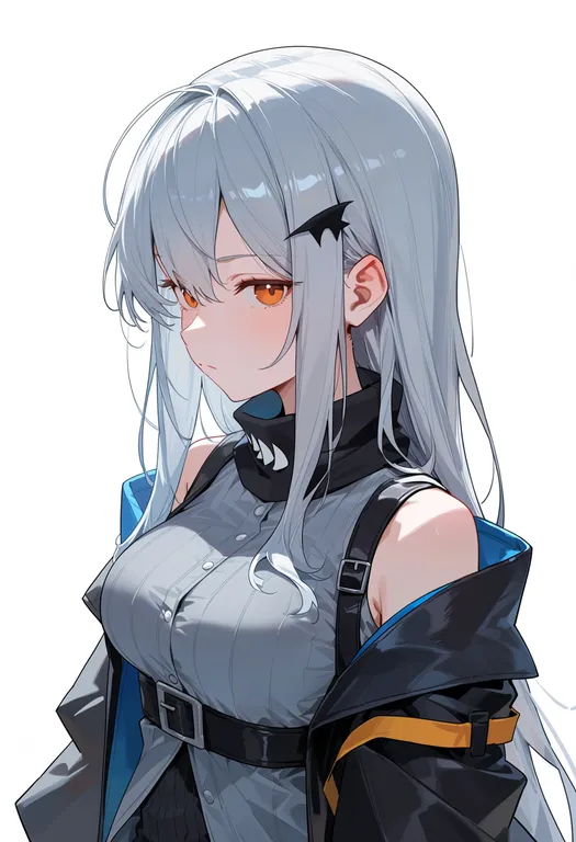 masterpiece, best quality, score_7, safe, skadi (waverider) (arknights), arknights, solo, upper body, simple background — by k3scat, made with ComfyUI