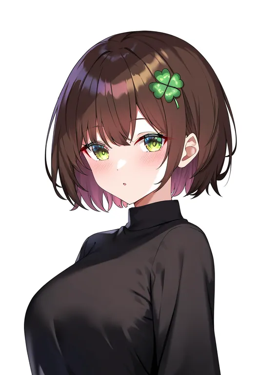 masterpiece, best quality, newest, absurdres, highres, safe, four-leaf_clover_hair_ornament, 1girl, solo… — by k3scat, made with ComfyUI