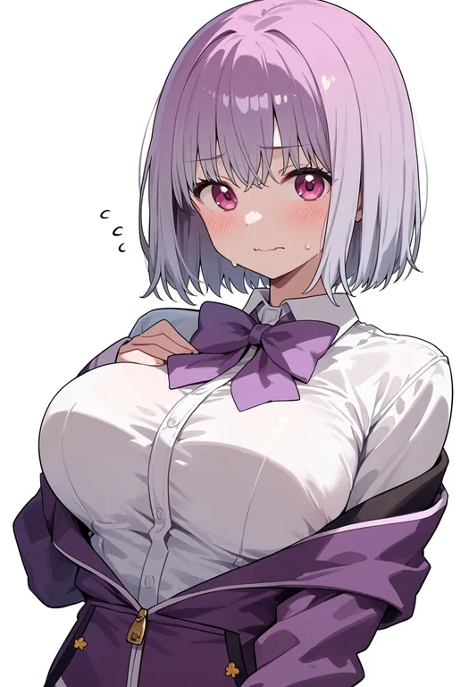 masterpiece, best quality, score_7, safe, shinjou akane, solo, upper body, simple background — by k3scat, made with ComfyUI