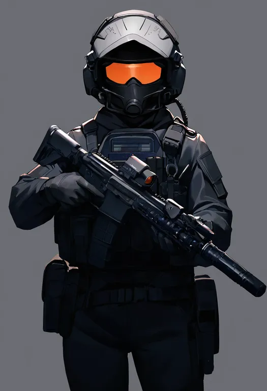 masterpiece, best quality, newest, absurdres, highres, safe, counter-strike, solo, simple_background — by k3scat, made with ComfyUI