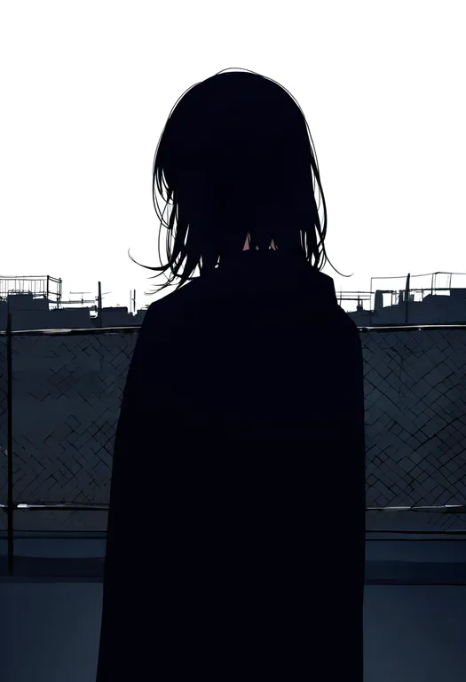 masterpiece, best quality, newest, absurdres, highres, safe, fence, 1girl, solo, simple_background — by k3scat, made with ComfyUI