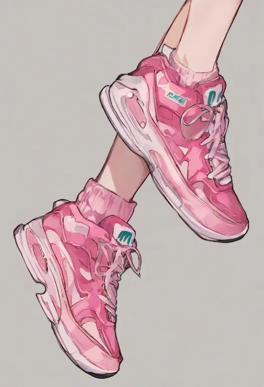 masterpiece, best quality, general, pink shoes, 1girl, solo, simple background — by k3scat, made with ComfyUI