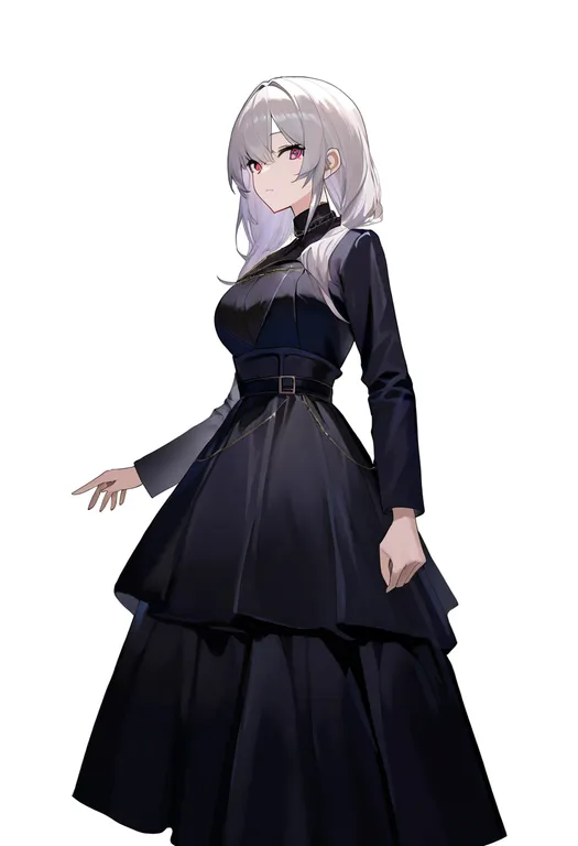 masterpiece, best quality, newest, absurdres, highres, safe, layered_dress, 1girl, solo, simple_background — by k3scat, made with ComfyUI