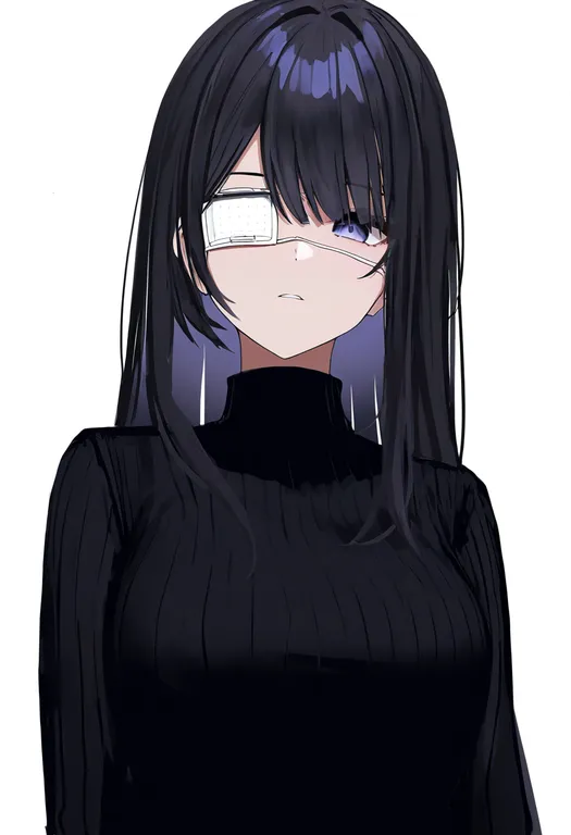masterpiece, best quality, newest, absurdres, highres, safe, medical_eyepatch, 1girl, solo, simple_background — by k3scat, made with ComfyUI