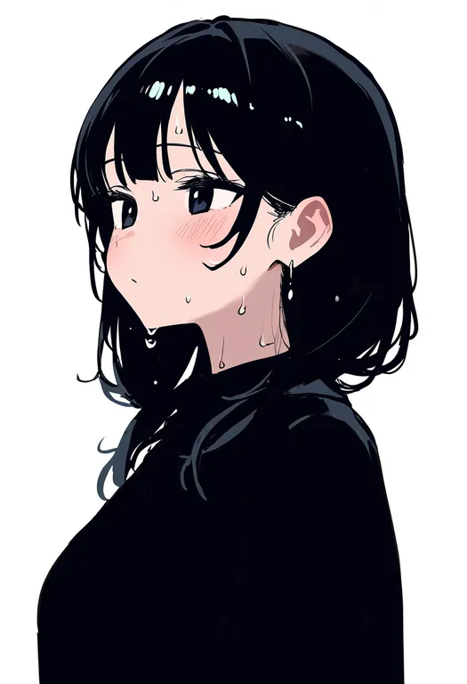 masterpiece, best quality, newest, absurdres, highres, safe, very_sweaty, 1girl, solo, simple_background — by k3scat, made with ComfyUI