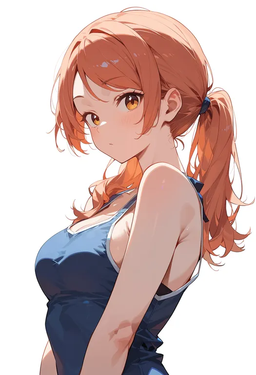 masterpiece, best quality, score_7, safe, hojo karen, solo, upper body, simple background — by k3scat, made with ComfyUI