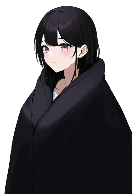 masterpiece, best quality, newest, absurdres, highres, safe, blanket, 1girl, solo, simple_background — by k3scat, made with ComfyUI