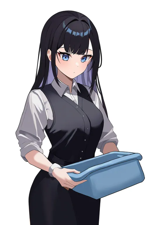 masterpiece, best quality, newest, absurdres, highres, safe, cleaning_rag, 1girl, solo, simple_background — by k3scat, made with ComfyUI