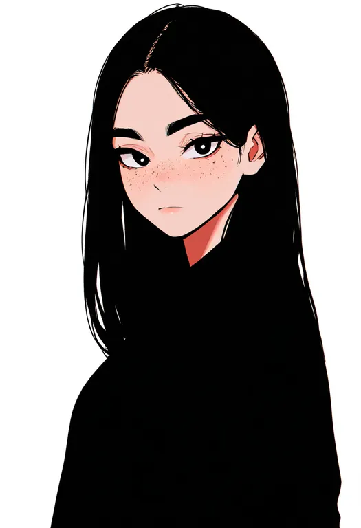 masterpiece, best quality, newest, absurdres, highres, safe, body_freckles, 1girl, solo, simple_background — by k3scat, made with ComfyUI