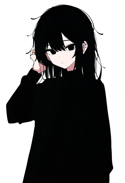 masterpiece, best quality, newest, absurdres, highres, safe, scratching_head, 1girl, solo, simple_background — by k3scat, made with ComfyUI