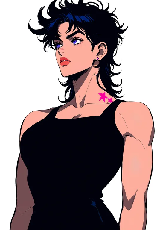 masterpiece, best quality, newest, absurdres, highres, safe, joestar_birthmark, 1girl, solo, simple_background — by k3scat, made with ComfyUI