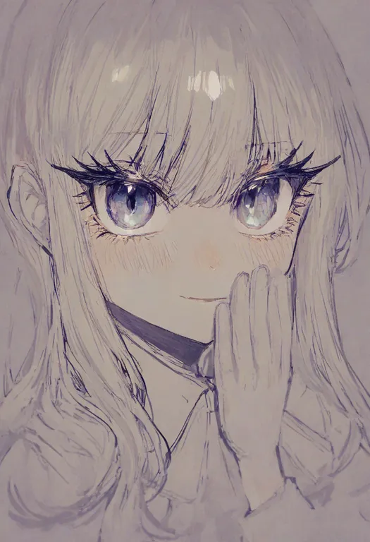 masterpiece, best quality, general, long eyelashes, 1girl, solo, simple background — by k3scat, made with ComfyUI