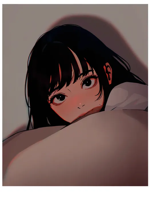 masterpiece, best quality, newest, absurdres, highres, safe, polaroid_photo, 1girl, solo, simple_background — by k3scat, made with ComfyUI