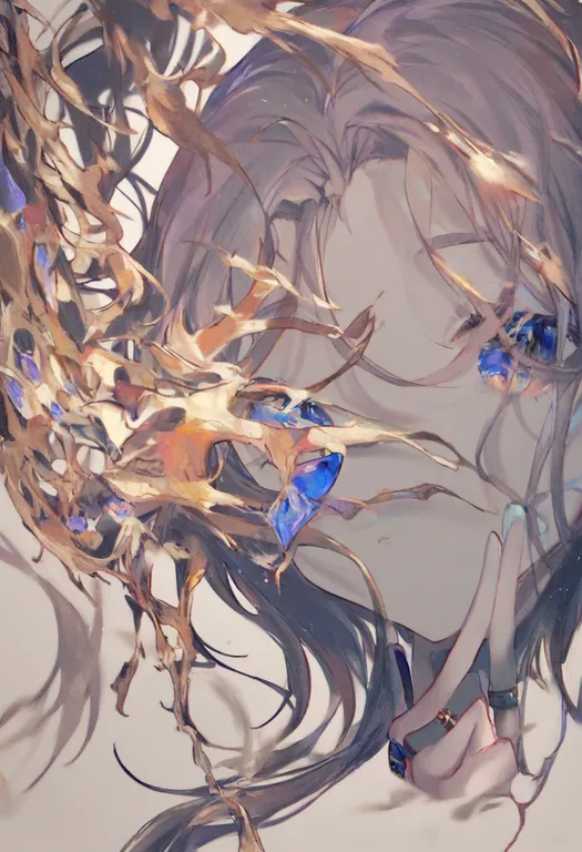 masterpiece, best quality, general, multiple rings, 1girl, solo, simple background — by k3scat, made with ComfyUI