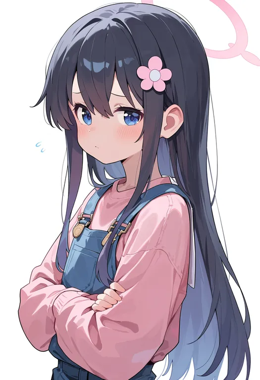 masterpiece, best quality, score_7, safe, shirosaki hana, solo, upper body, simple background — by k3scat, made with ComfyUI
