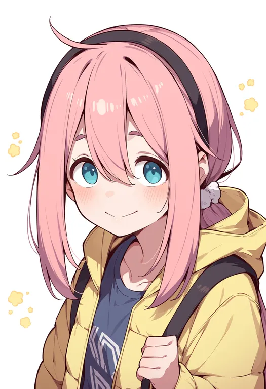 masterpiece, best quality, score_7, safe, kagamihara nadeshiko, solo, upper body, simple background — by k3scat, made with ComfyUI
