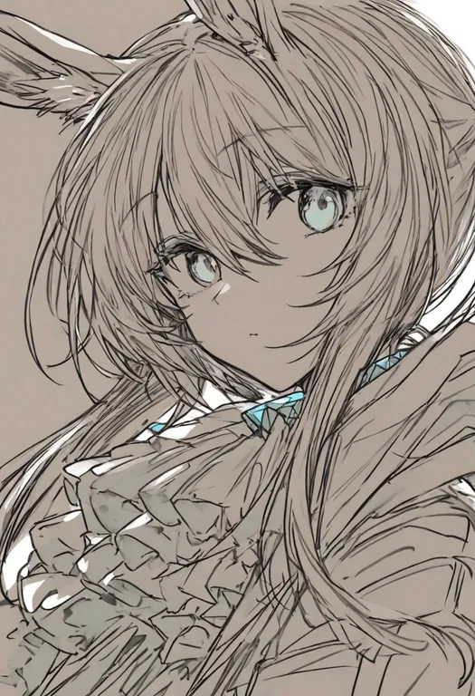masterpiece, best quality, general, amiya (arknights), arknights, solo, upper body, simple background — by k3scat, made with ComfyUI