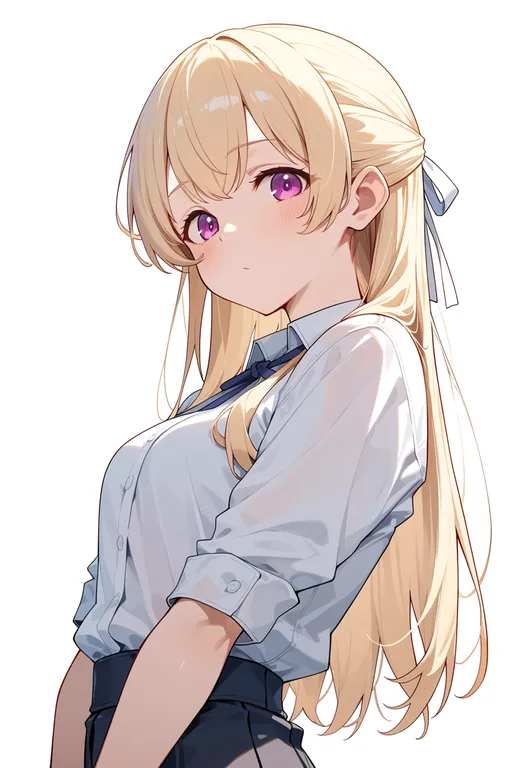 masterpiece, best quality, score_7, safe, shirasagi chisato, solo, upper body, simple background — by k3scat, made with ComfyUI