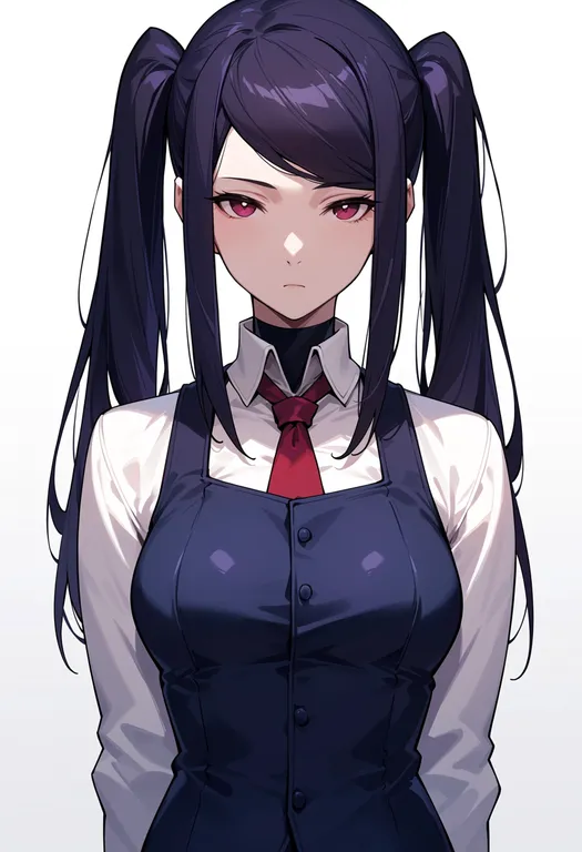 masterpiece, best quality, score_7, safe, jill stingray, solo, upper body, simple background — by k3scat, made with ComfyUI