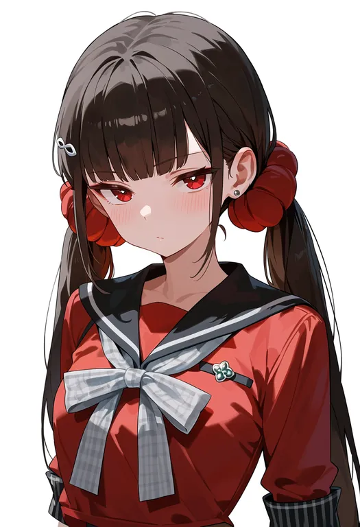 masterpiece, best quality, score_7, safe, harukawa maki, solo, upper body, simple background — by k3scat, made with ComfyUI