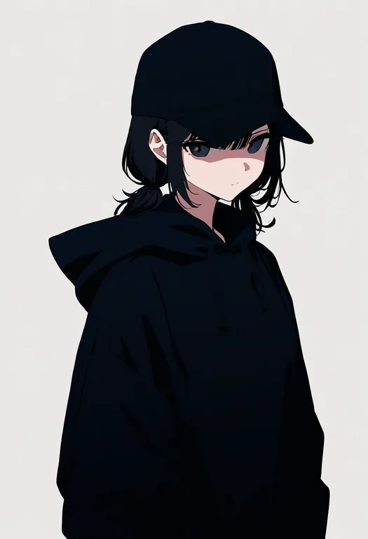 masterpiece, best quality, newest, absurdres, highres, safe, hat_on_back, 1girl, solo, simple_background — by k3scat, made with ComfyUI