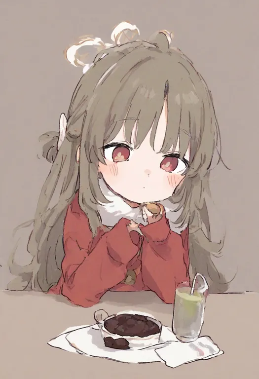 masterpiece, best quality, general, drink, 1girl, solo, simple background — by k3scat, made with ComfyUI