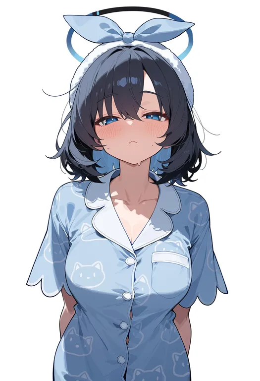masterpiece, best quality, score_7, safe, yuuka (pajamas) (blue archive), blue archive, solo, upper body… — by k3scat, made with ComfyUI