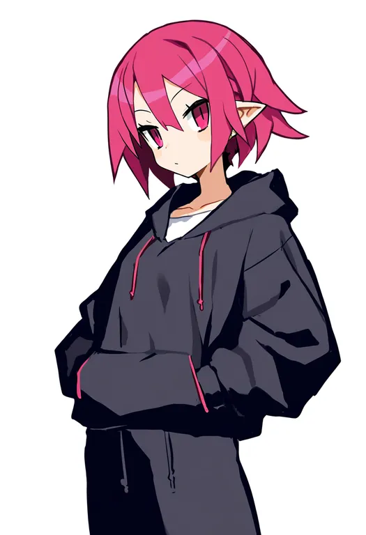 masterpiece, best quality, newest, absurdres, highres, safe, makai_senki_disgaea_6, solo, simple_background — by k3scat, made with ComfyUI