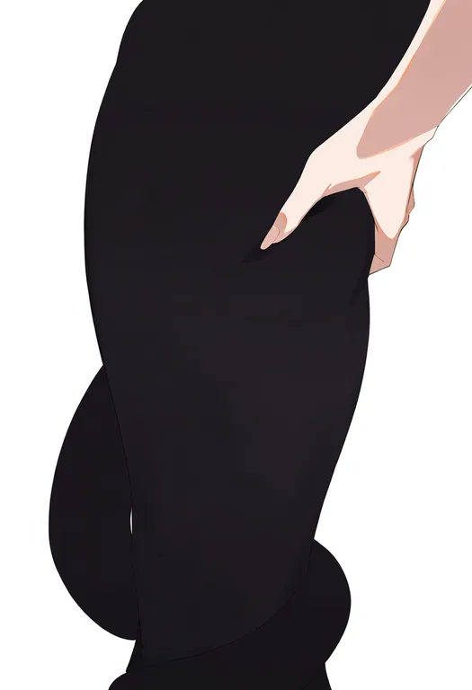 masterpiece, best quality, newest, absurdres, highres, safe, tail_grab, 1girl, solo, simple_background — by k3scat, made with ComfyUI