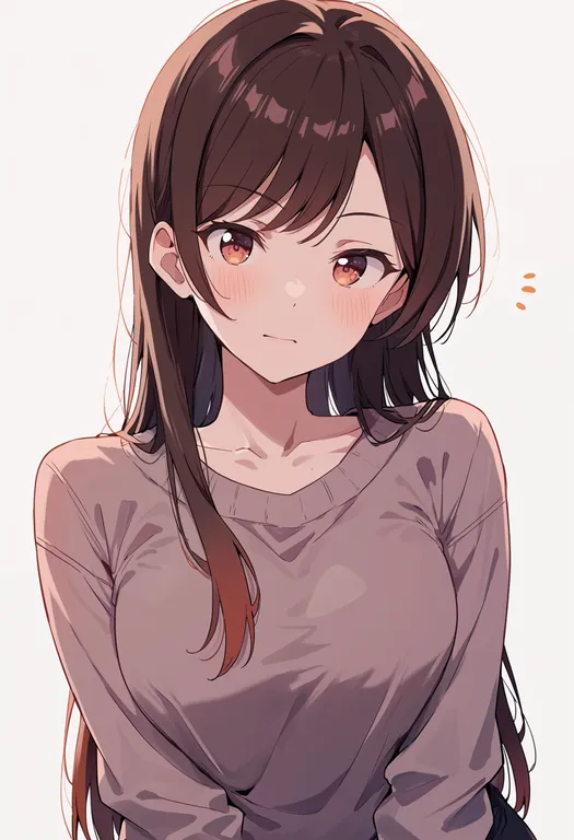 masterpiece, best quality, score_7, safe, mizuhara chizuru, solo, upper body, simple background — by k3scat, made with ComfyUI