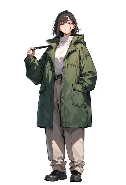 masterpiece, best quality, score_7, safe, daten route, solo, full body, simple background — by k3scat, made with ComfyUI