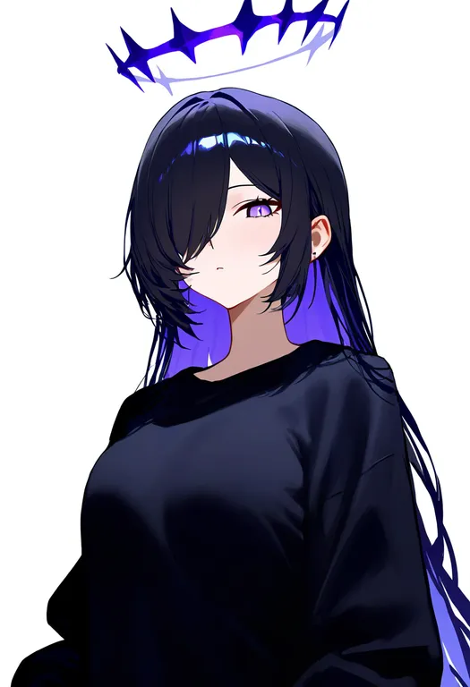 masterpiece, best quality, newest, absurdres, highres, safe, gradient_halo, 1girl, solo, simple_background — by k3scat, made with ComfyUI