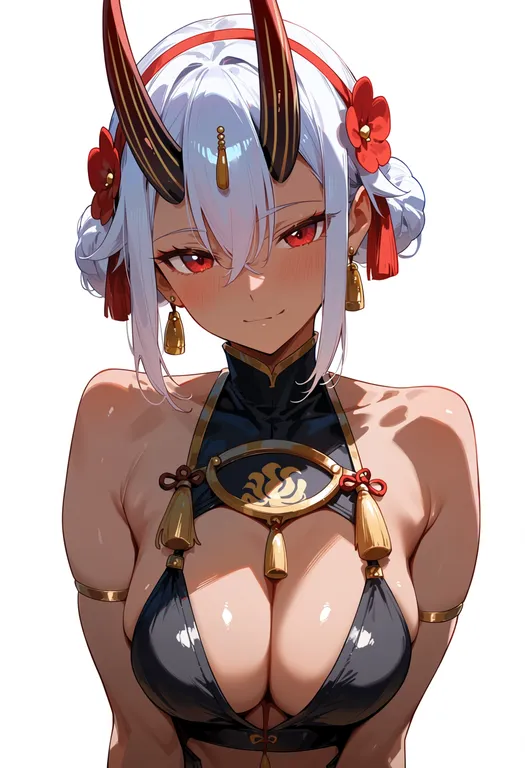 masterpiece, best quality, score_7, safe, tomoe gozen (fate), solo, upper body, simple background — by k3scat, made with ComfyUI