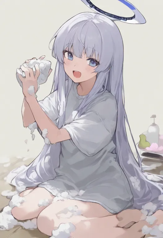 masterpiece, best quality, general, soap, 1girl, solo, simple background — by k3scat, made with ComfyUI