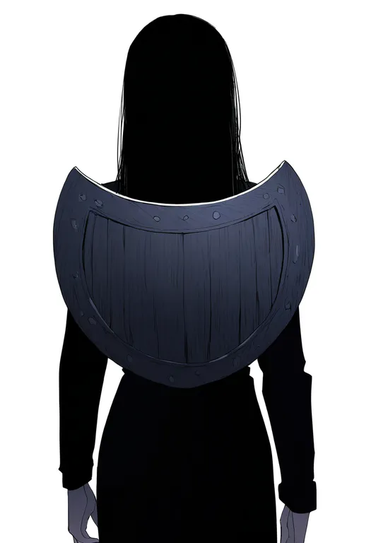 masterpiece, best quality, newest, absurdres, highres, safe, shield_on_back, 1girl, solo, simple_background — by k3scat, made with ComfyUI